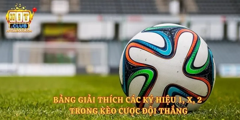 Bảng giải thích các ký hiệu 1, X, 2 trong kèo cược đội thắng