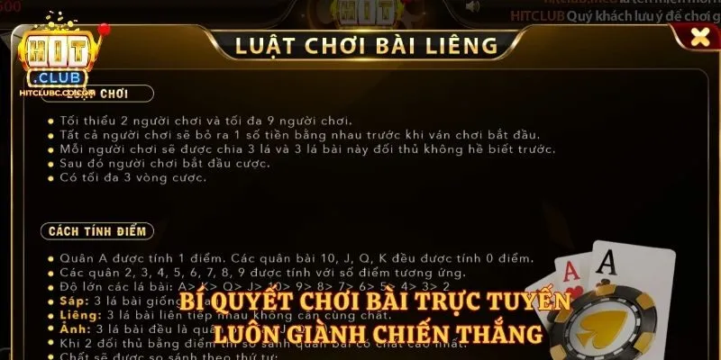 Bí quyết chơi bài trực tuyến luôn giành chiến thắng